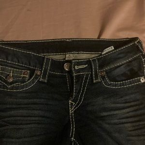 True religion knee length shorts